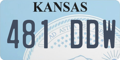 KS license plate 481DDW