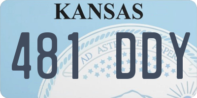 KS license plate 481DDY