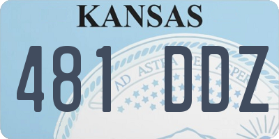 KS license plate 481DDZ