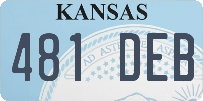 KS license plate 481DEB