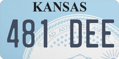 KS license plate 481DEE