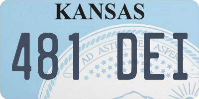 KS license plate 481DEI