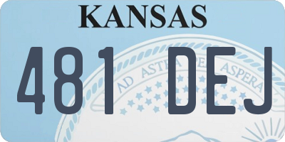 KS license plate 481DEJ