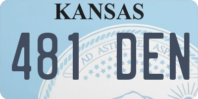 KS license plate 481DEN
