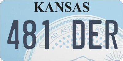 KS license plate 481DER