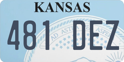 KS license plate 481DEZ