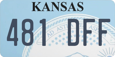 KS license plate 481DFF