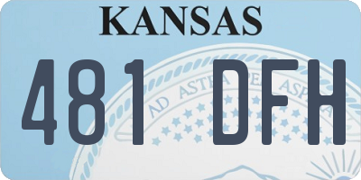 KS license plate 481DFH