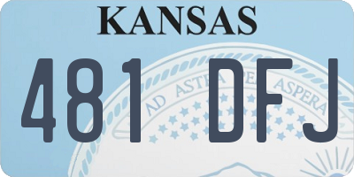 KS license plate 481DFJ