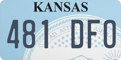 KS license plate 481DFO
