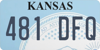 KS license plate 481DFQ