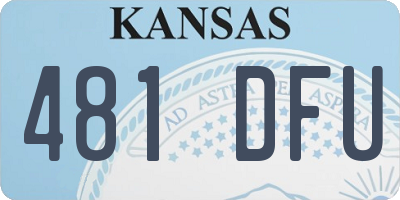 KS license plate 481DFU