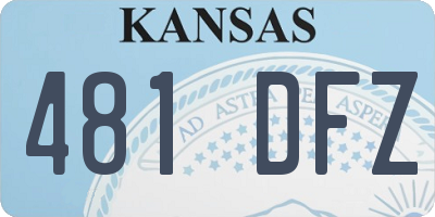 KS license plate 481DFZ