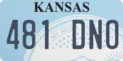 KS license plate 481DNO