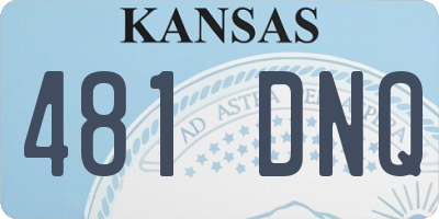 KS license plate 481DNQ