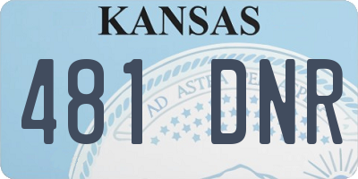 KS license plate 481DNR