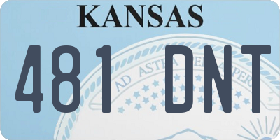 KS license plate 481DNT