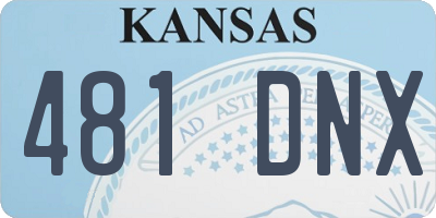 KS license plate 481DNX