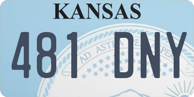 KS license plate 481DNY