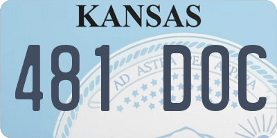 KS license plate 481DOC