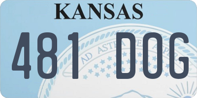 KS license plate 481DOG