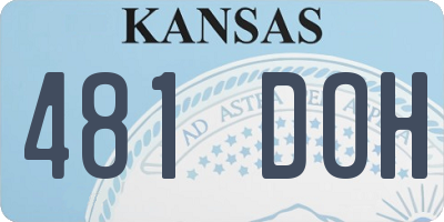 KS license plate 481DOH