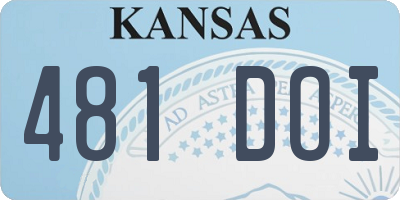 KS license plate 481DOI