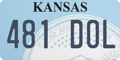 KS license plate 481DOL