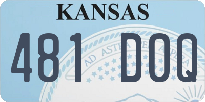 KS license plate 481DOQ
