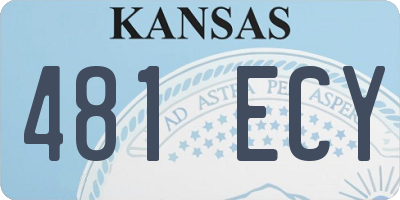 KS license plate 481ECY