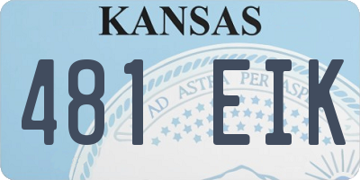 KS license plate 481EIK