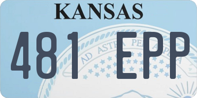 KS license plate 481EPP
