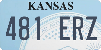 KS license plate 481ERZ