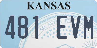 KS license plate 481EVM
