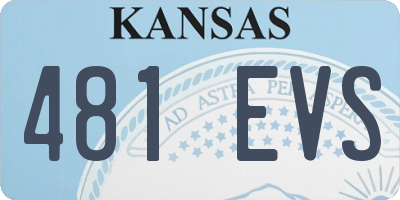 KS license plate 481EVS