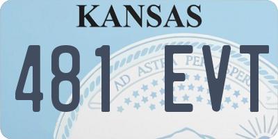 KS license plate 481EVT
