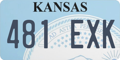 KS license plate 481EXK