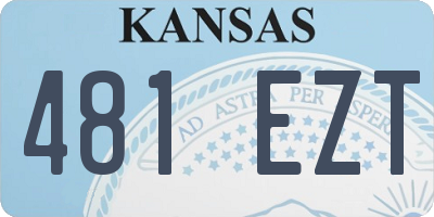 KS license plate 481EZT