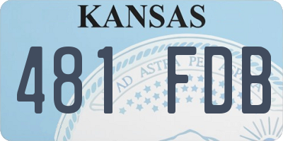 KS license plate 481FDB