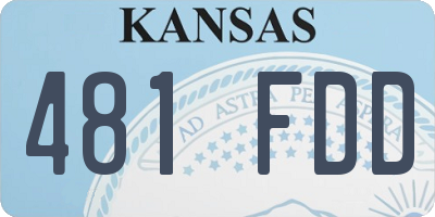 KS license plate 481FDD
