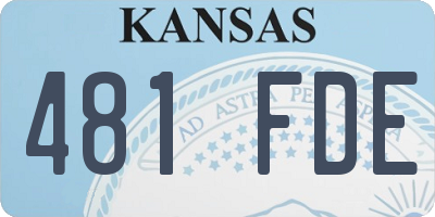 KS license plate 481FDE