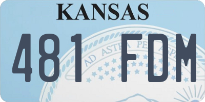 KS license plate 481FDM