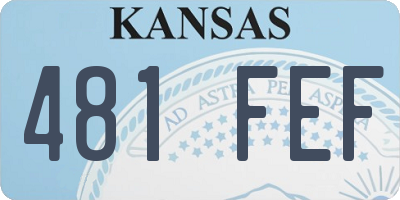 KS license plate 481FEF