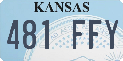 KS license plate 481FFY