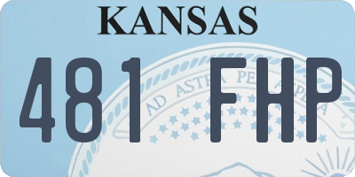 KS license plate 481FHP