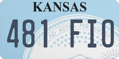 KS license plate 481FIO