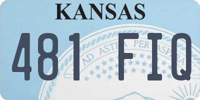 KS license plate 481FIQ