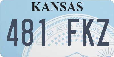 KS license plate 481FKZ
