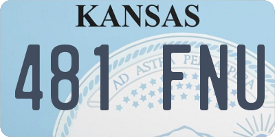 KS license plate 481FNU