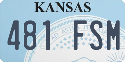 KS license plate 481FSM